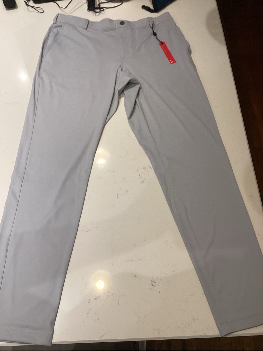 Men's Light Gray Performance Chinos - Stretch Everyday Comfort